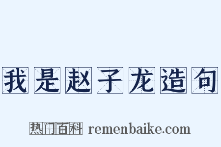 我是赵子龙造句是什么意思的图片